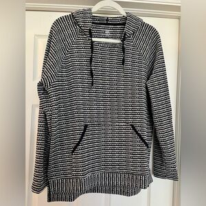 XL Tail Women's Black and White Striped Active Hoodie